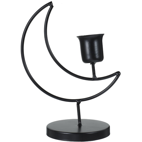 HOMEMAXS Votive Candle Holders Iron Moon Candlestick Shaped Desktop Stand