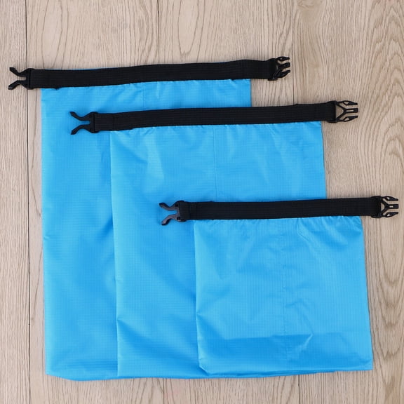 BEADCEST 3Pcs  Blue Waterproof Pouch with Double Stitched Seams for Kayaking Camping Boating