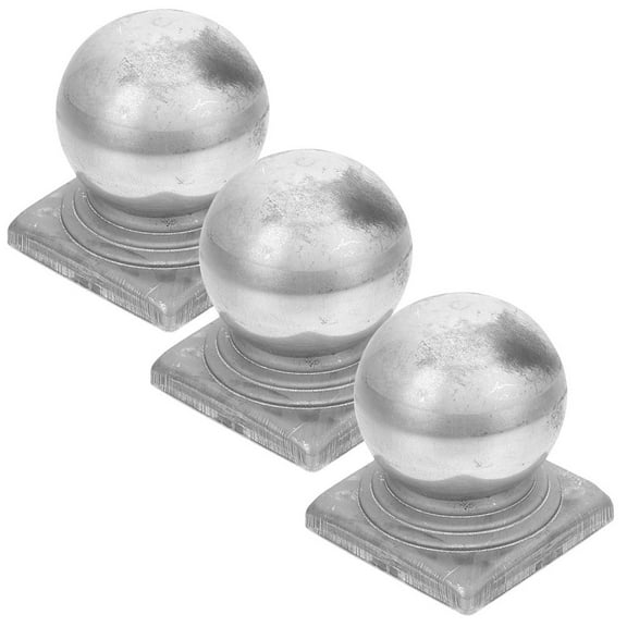 HOMEMAXS WORGEOUS 3pcs Fence Post Finials Cap Protector Cover Iron Post Caps