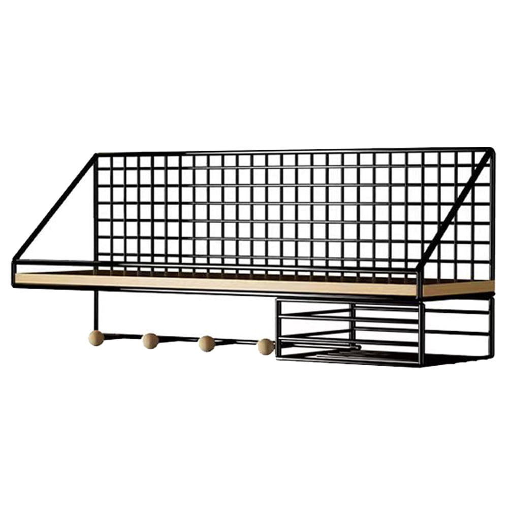Wall Decor Racks HOMEMAXS Wall Decor Rack Shelf For Long Floating Shelves Bookshelf ...