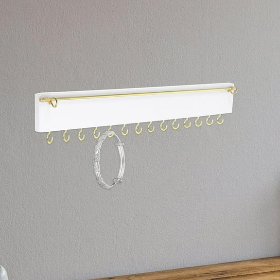 Wall Hanging Jewelry Organizer Wooden Necklace and Bracelet Holder Room Decor Aesthetic Jewelry Storage Rack for Earrings