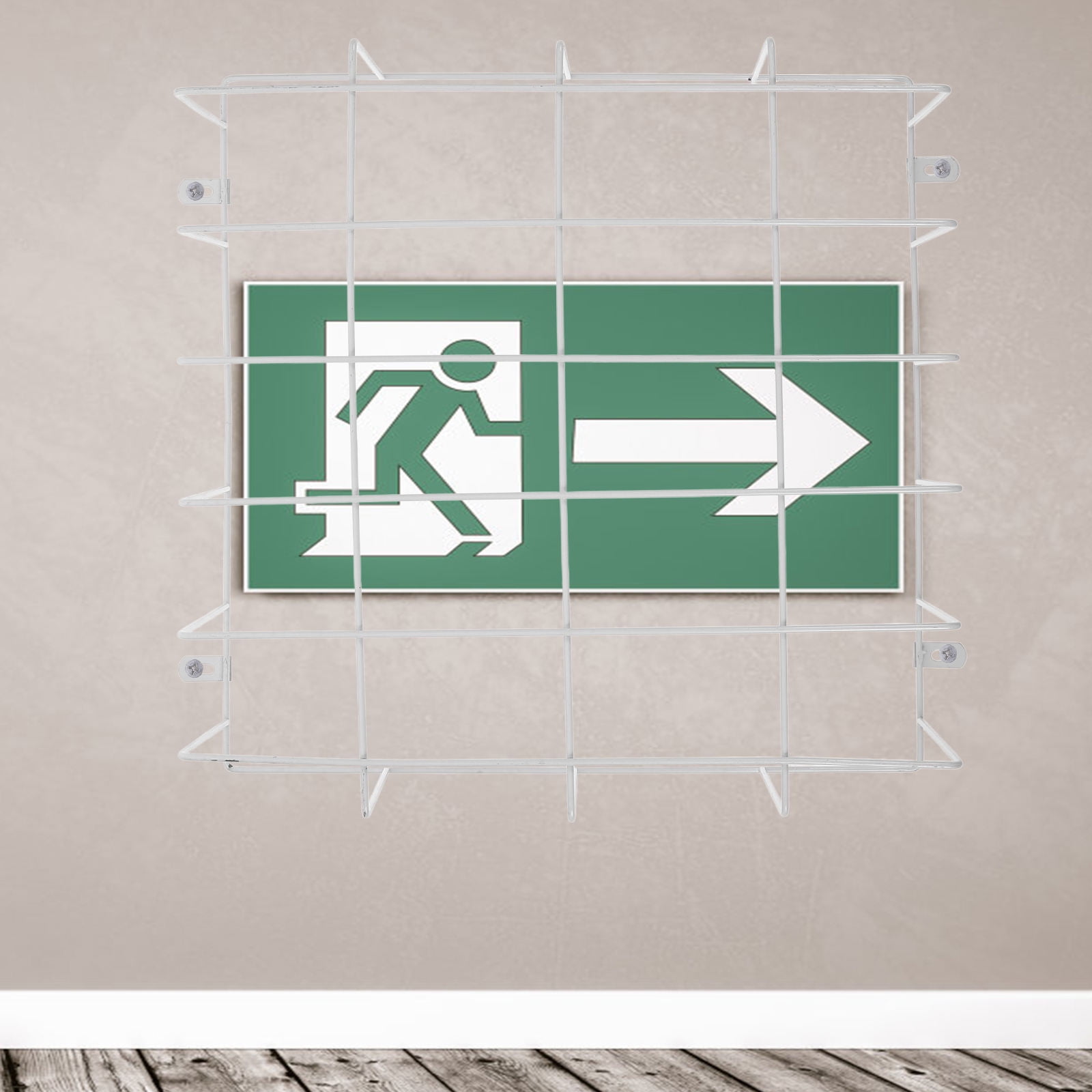 HOMEMAXS Wall Mounted Protective Cover for Exit Signs Stainless Steel ...