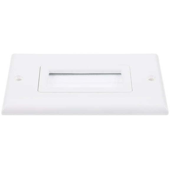Greenadscape Outlet Cover Cable Management Brush Wall Plate White ABS 1Pack
