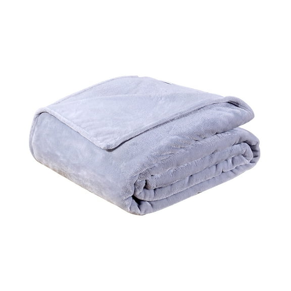 HOMEMAXS Warm Flannel Blanket for Keeping Cozy at Home or Camping with Super Comfy and Grey 70x100cm
