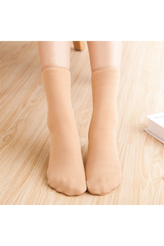 Warm Socks Skin Color for Women Comfortable Cold Weather Miss