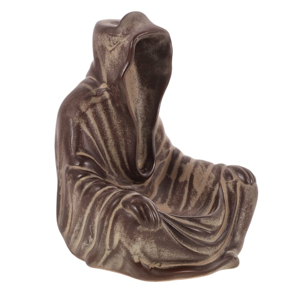 HOMEMAXS  Waterfall Incense Burner Sticks Holder Essential Oil Diffuser Grey