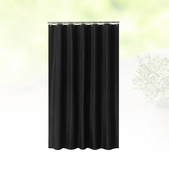 HOMEMAXS Waterproof Curtain for Bathroom Shower Black Mold Resistant Mildew