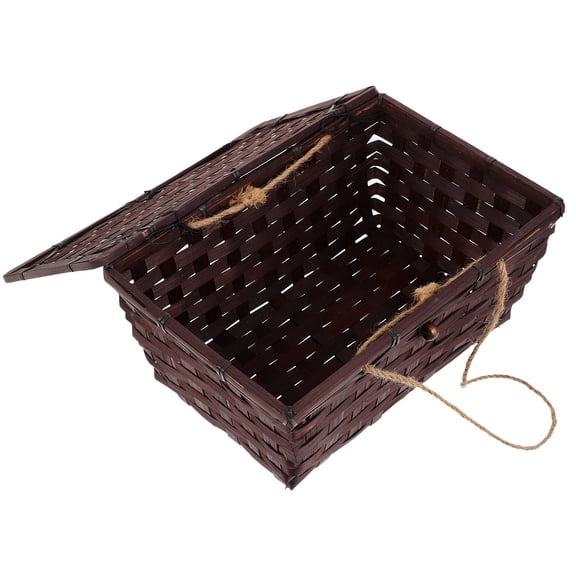 Greenadscape Storage Baskets Dark Brown 1Set 10.8X7.1X4.7In