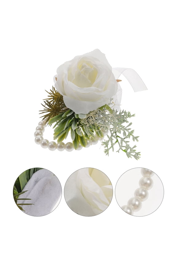 Bridal Wrist Garland Wrist Flower Bracelet Cloth 1Pack