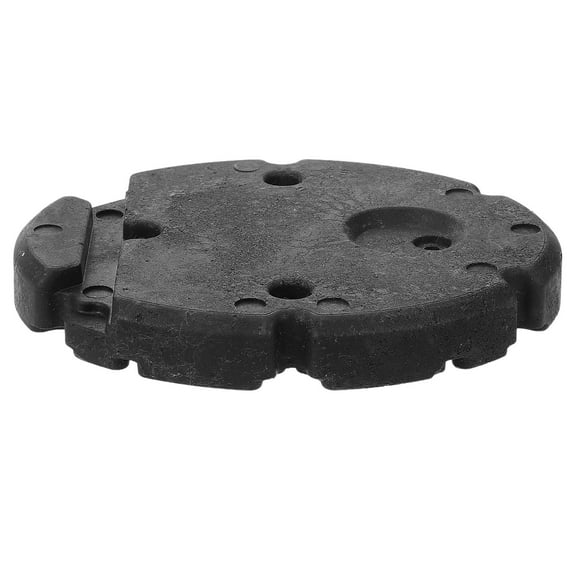 Modern Black Lamp Base for Home Use Sturdy Plastic Weight Block Ensures Stability 4.5 Inch Diameter