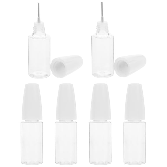 White PET Needle Tip Applicator Bottles with Precision Dispensing for Storage Use 10ml