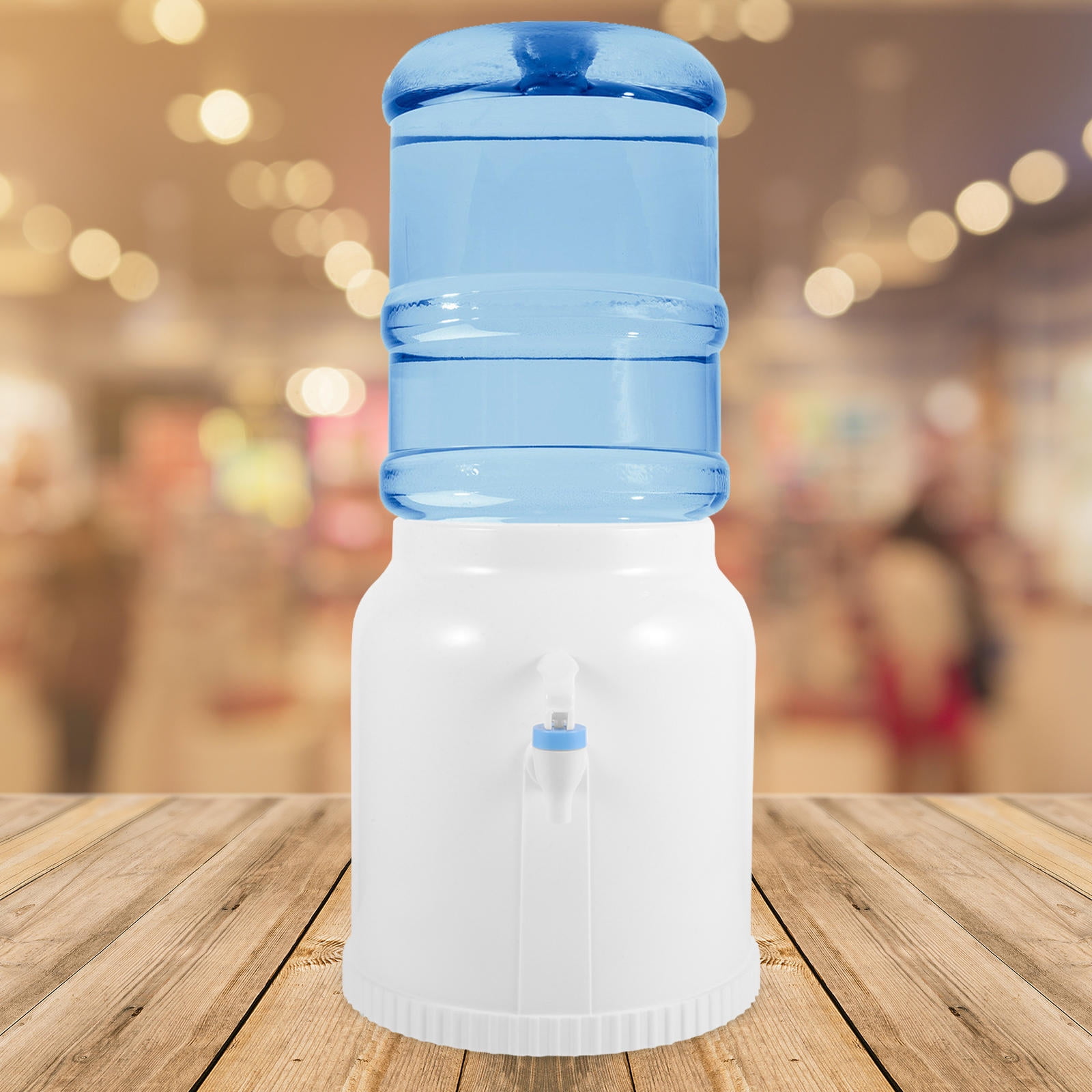 HOMEMAXS White Plastic Mini Water Dispenser for Desk Versatile and Spacesaving Design Holds Bottled Water 3.5L