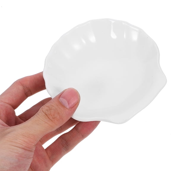 HOMEMAXS White Shell Shaped Soap Dish with Non Slip Bottom for Home Plastic Bathrooms Organization 2pcs