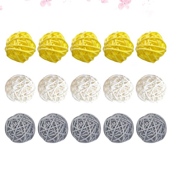 HOMEMAXS White Vine Decorative Balls for Home Office Cafe Party Wedding Decoration 15pcs