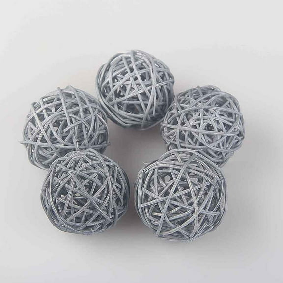 White Vine Decorative Balls for Home Office Cafe or Party Decoration 15pcs Variety Pack Lovely Ornaments