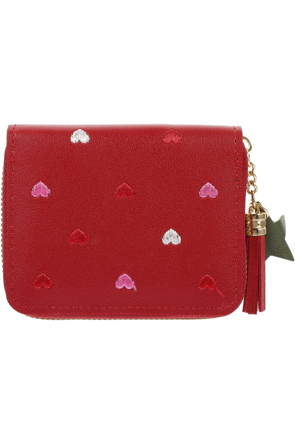 Woman Cartoon Wallet PU Storage Bag Ticket Purse Bag Fashion Change Bag Purse