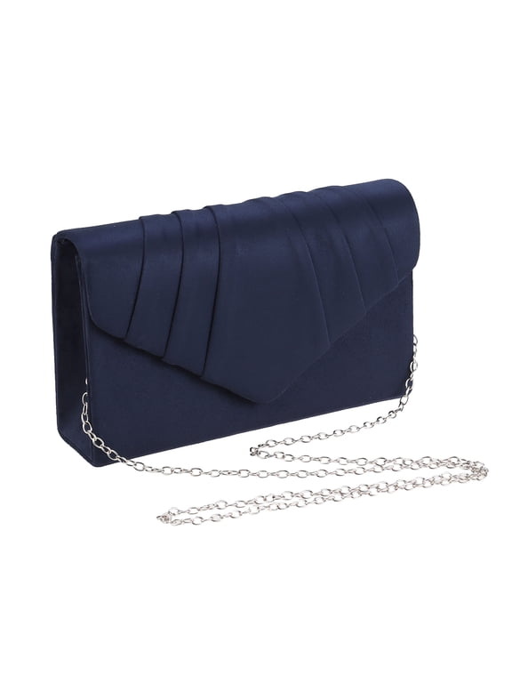 Women Clutch Bags Dinner Crossbody Handbag Purse for Evening Party Wedding (Navy)