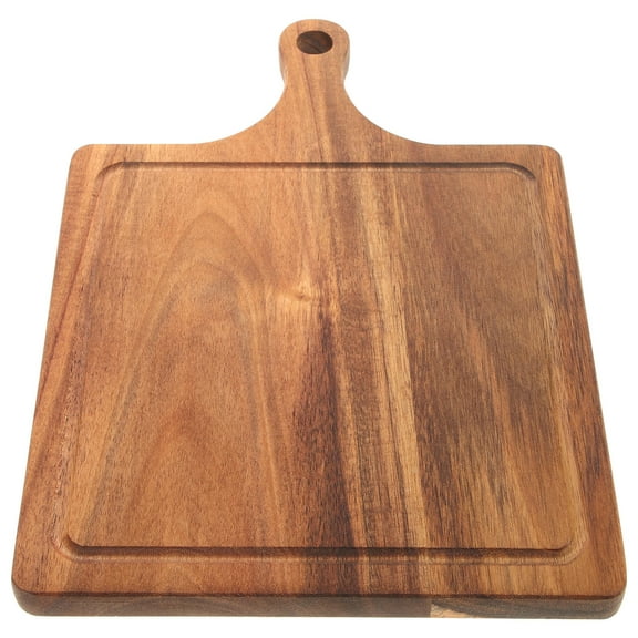 HOMEMAXS Wood Cutting Board with Grip Handle Small Cutting Board Pizza Bread Serving Tray