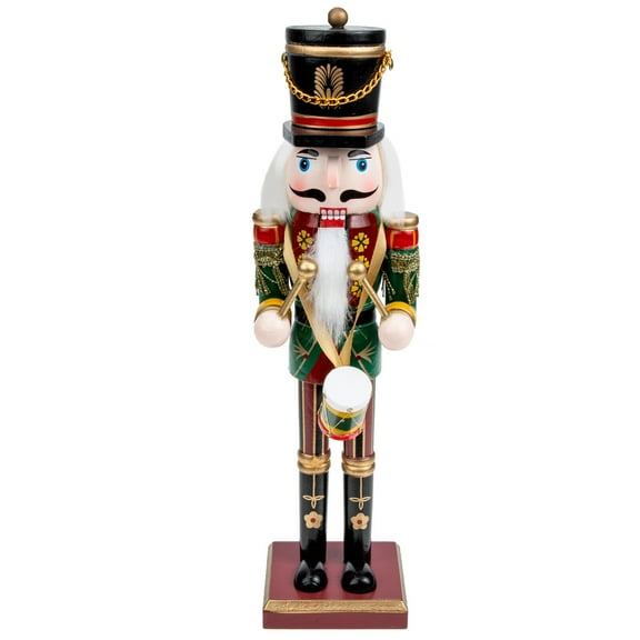 HOMEMAXS Wood Xmas Nutcrackers Large Drum Christmas Decor Decorations Gnome