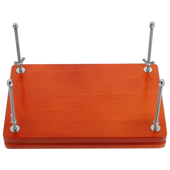 HOMEMAXS Wooden Bookbinding Press Machine for Book Repair and Art Projects Brown Uniform Pressure 7x9.5 Inches