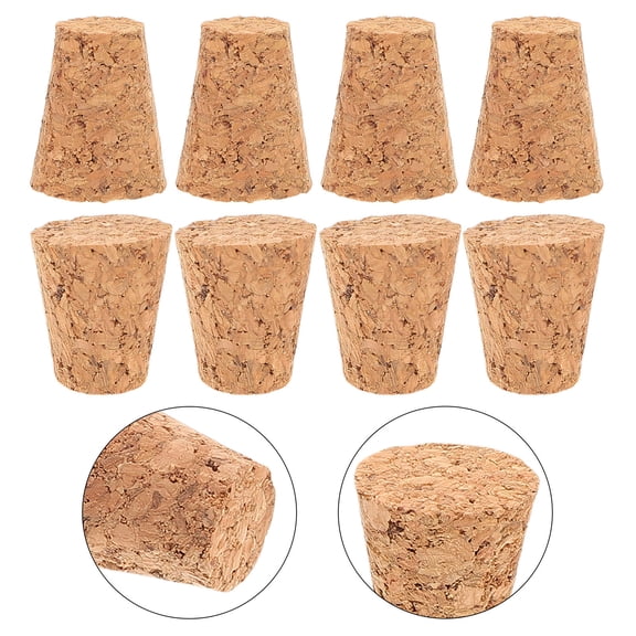 HOMEMAXS Wooden Craft Corks for DIY Projects Light Brown Tapered Wine Bottle Plugs 20pcs