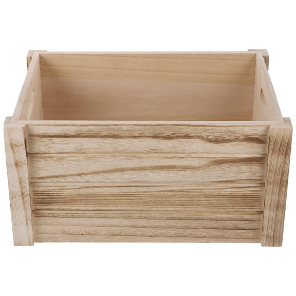 HOMEMAXS  Wooden Flower Pot Box Planter Mini Round -hygrometer Terrarium Plants Pots