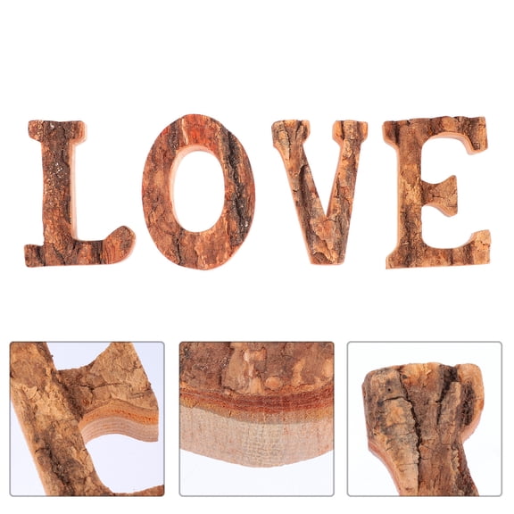 Wooden Letter Decoration Chunky Cutout LOVE Letters for Home Display and Photo Props Assorted Color