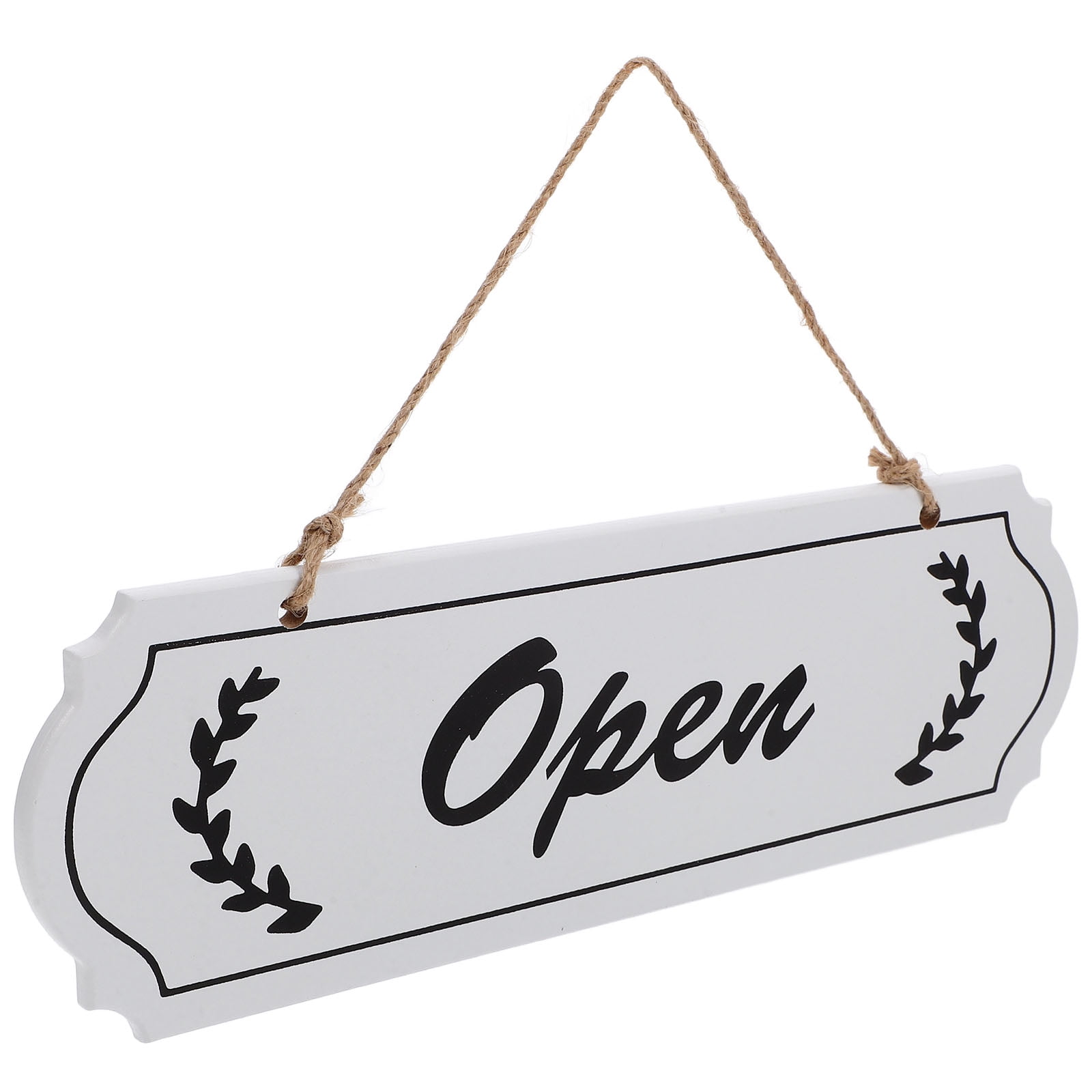 HOMEMAXS Wooden Open Closed Sign with Jute Rope for Business Doors ...