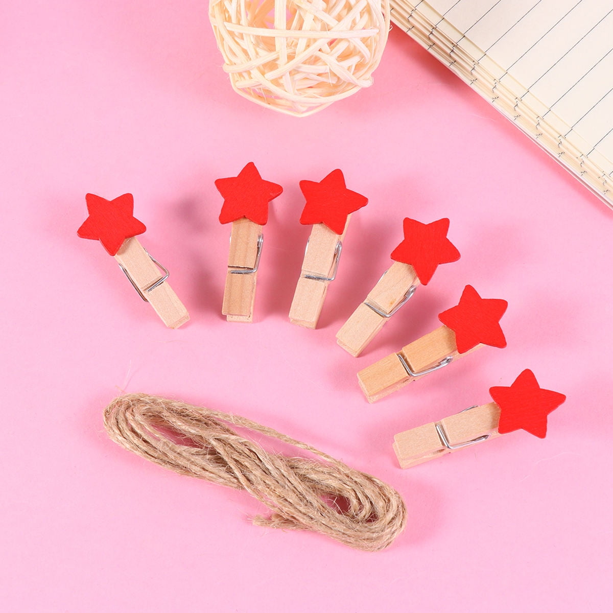 HOMEMAXS Wooden Photo Clips for Decoration Shaped Clips Hold Tight 3 ...