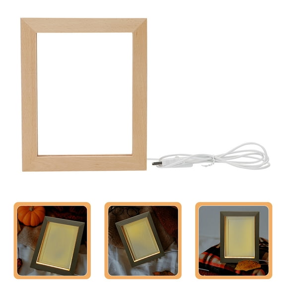 GARVALON Light Up Picture Frame in White LED Light 1Pcs for Living Room