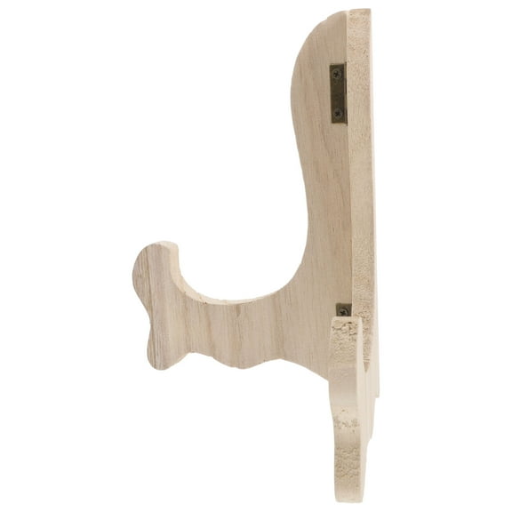 HOMEMAXS Wooden Plate Holder Tea Plate Display Picture Frame Holder Plaque Holder Display Stand Decorative Plate Rack for Tea Cakes and Dishes