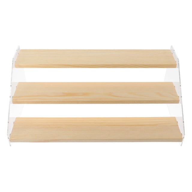 HOMEMAXS Wooden Riser Display Stand for Storage with Generous ...