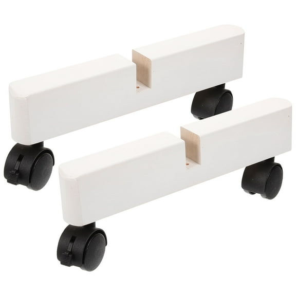 HOMEMAXS Wooden Room Divider Stand with Wheels for DIY White Multifunctional Privacy Screen Holder Suitable for Home and Office 2 Pieces