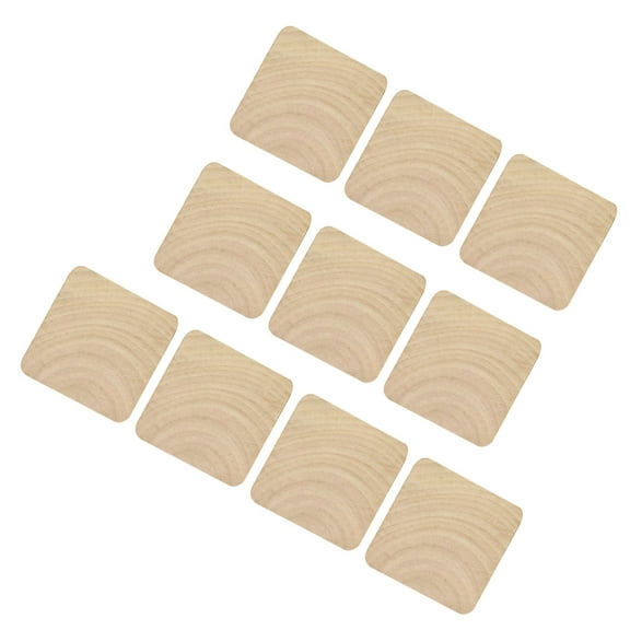 HOMEMAXS Wooden Stamp Base for DIY Use High Quality and Smooth Beige Plastic 4x4x1.2cm