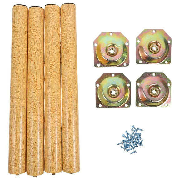 BEADCEST 1Set Solid Wood Furniture Legs Replacement for Dining Table Sofa Desk with Polished Surface