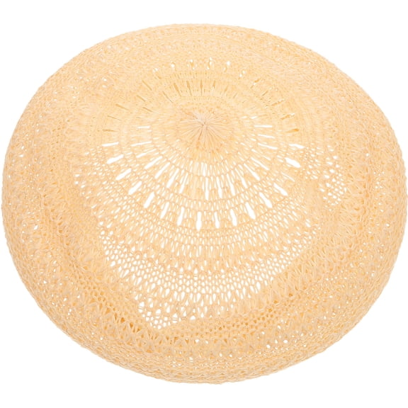 HOMEMAXS Woven Beret Hat for Kids in Comfortable Cotton and Linen Material Khaki Color Spring and Summer Travel Hat