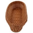 thumbnail image 1 of HOMEMAXS Woven Bread Basket for Storage Made of Plastic in Coffee Color Suitable for Home and Restaurant Use 7.5 Inches, 1 of 8