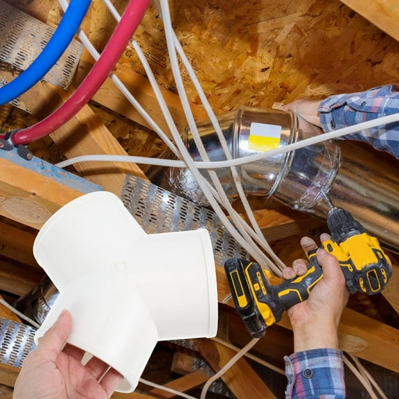 Y Duct Splitter For Pvc Exhaust Fan Dryer Vent Hose 3 Way Duct Hose Connector Y Shaped Duct Connector Split Ventilation Intake Outlet