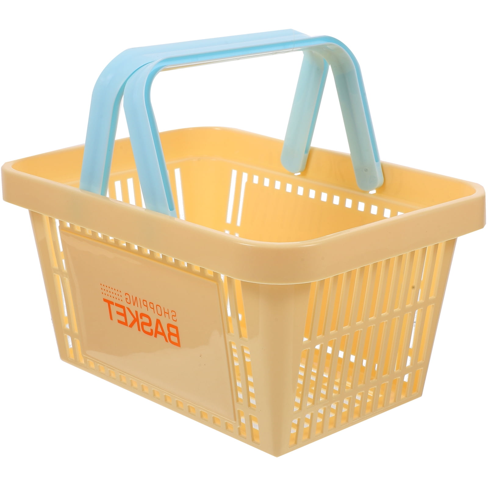 HOMEMAXS Yellow Portable Storage Basket with Handles for Home ...