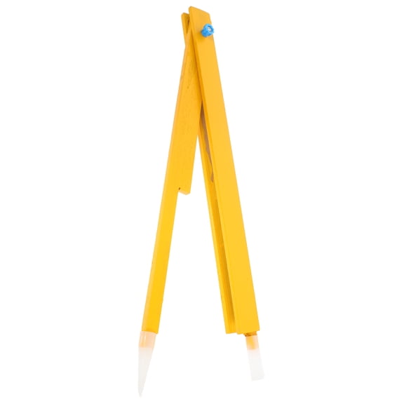 HOMEMAXS Yellow Teaching Compass for Math and Geometry with Smooth Edges ABS Wood Metal Material