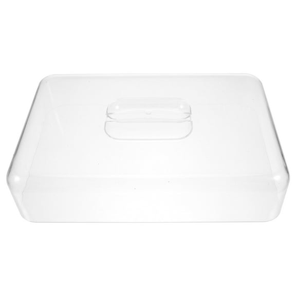 Transparent Acrylic Rectangle cake Stand with Dome Lid for Kitchen Use Ideal for Desserts and Snacks 12.5 x 8.5 inches