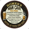 thumbnail image 1 of HOMER'S Man Cave Rules 14" Round Metal Sign Garage Wall Decor 100140010174, 1 of 1