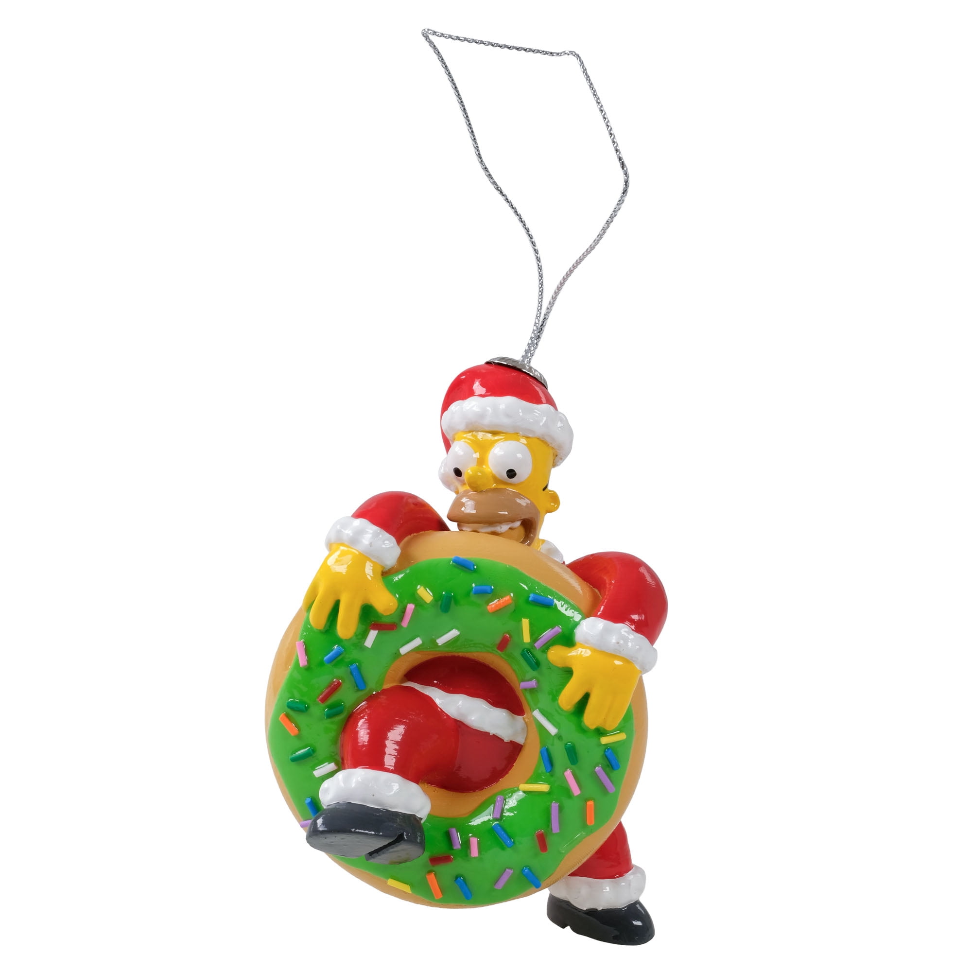 Homer Simpson Santa Donut Figural Christmas Tree Ornament