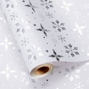 HOMERAL 3D Embossed Christmas Wrapping Paper Roll with Foil Shine for Christmas - 17 In x 33 Ft