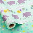 thumbnail image 1 of HOMERAL Baby Shower Wrapping Paper Roll - 17Inch x 33Feet - Cute Reversible Welcome Baby Boy Green Elephant Theme Newborn Gift Wrap Christening Paper for New Mommy Baby Shower, Birthday, Celebration, 1 of 7