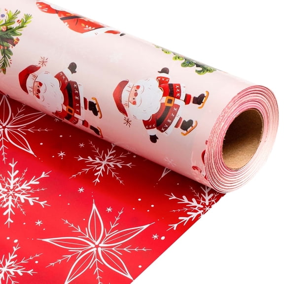 HOMERAL Christmas Wrapping Paper Roll - 17 In x 33 Ft