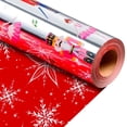 thumbnail image 1 of HOMERAL Christmas Wrapping Paper Roll - Silver Gift Wrap with Nutcracker, Ballerina Girl, Berry and Snowflake - Perfect for Christmas - 17 Inch X 33 Feet, 1 of 7