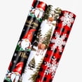 thumbnail image 1 of HOMERAL Christmas Wrapping Paper Roll - Gift Wrap with Reindeer, Santa Claus Head, Christmas Tree, Snowflake - Perfect for Christmas - 17 X 120 Inch(3 Rolls), 1 of 8