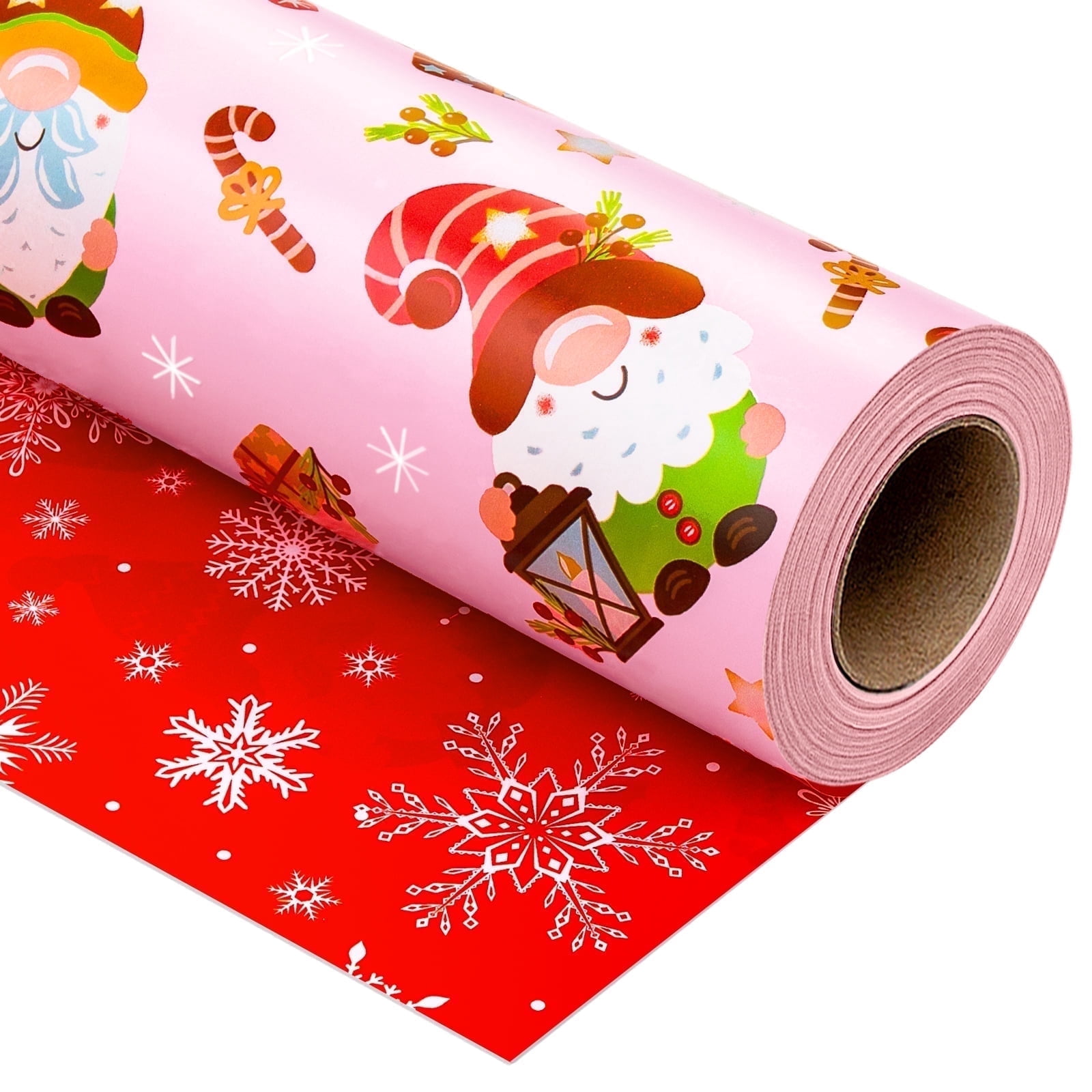 HOMERAL Christmas Wrapping Paper Roll - Gift Wrap with Santa Claus and ...
