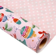 HOMERAL Christmas Wrapping Paper Roll - Gift Wrap with Santa Claus, Gift Box and Christmas Tree - Perfect for Christmas - 17 Inch X 33 Feet